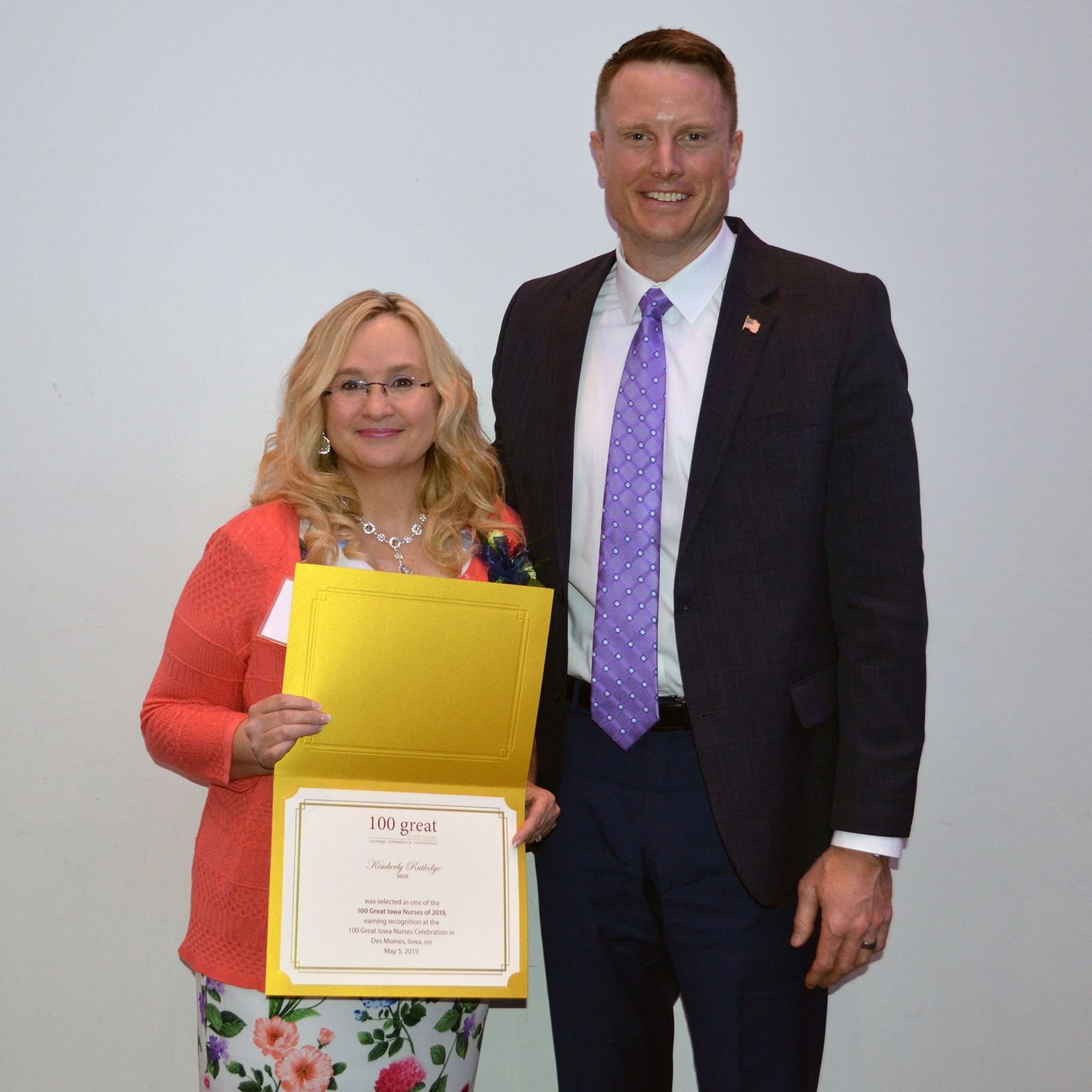 Family Nurse Practitioner Kim Rutledge with CEO Kevin Deronde