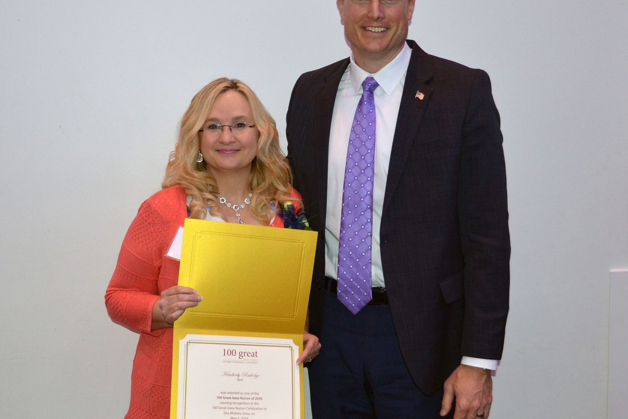 Family Nurse Practitioner Kim Rutledge with CEO Kevin Deronde