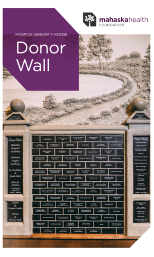 Hospice Serenity House Donor Wall Brochure cover image