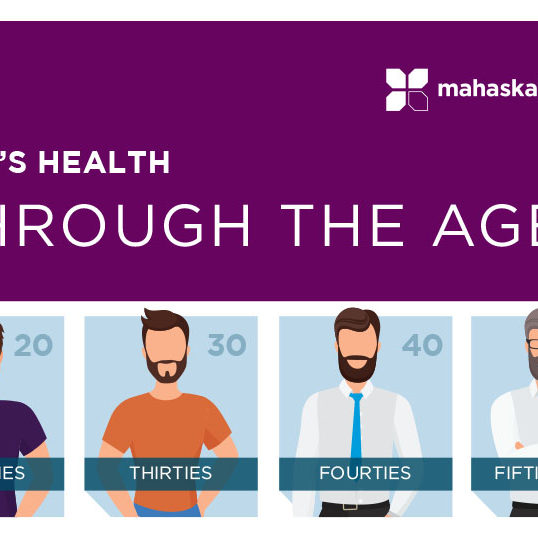 Men’s Health_Screenings_Web Event Illustration of Men's Health Screenings through the ages