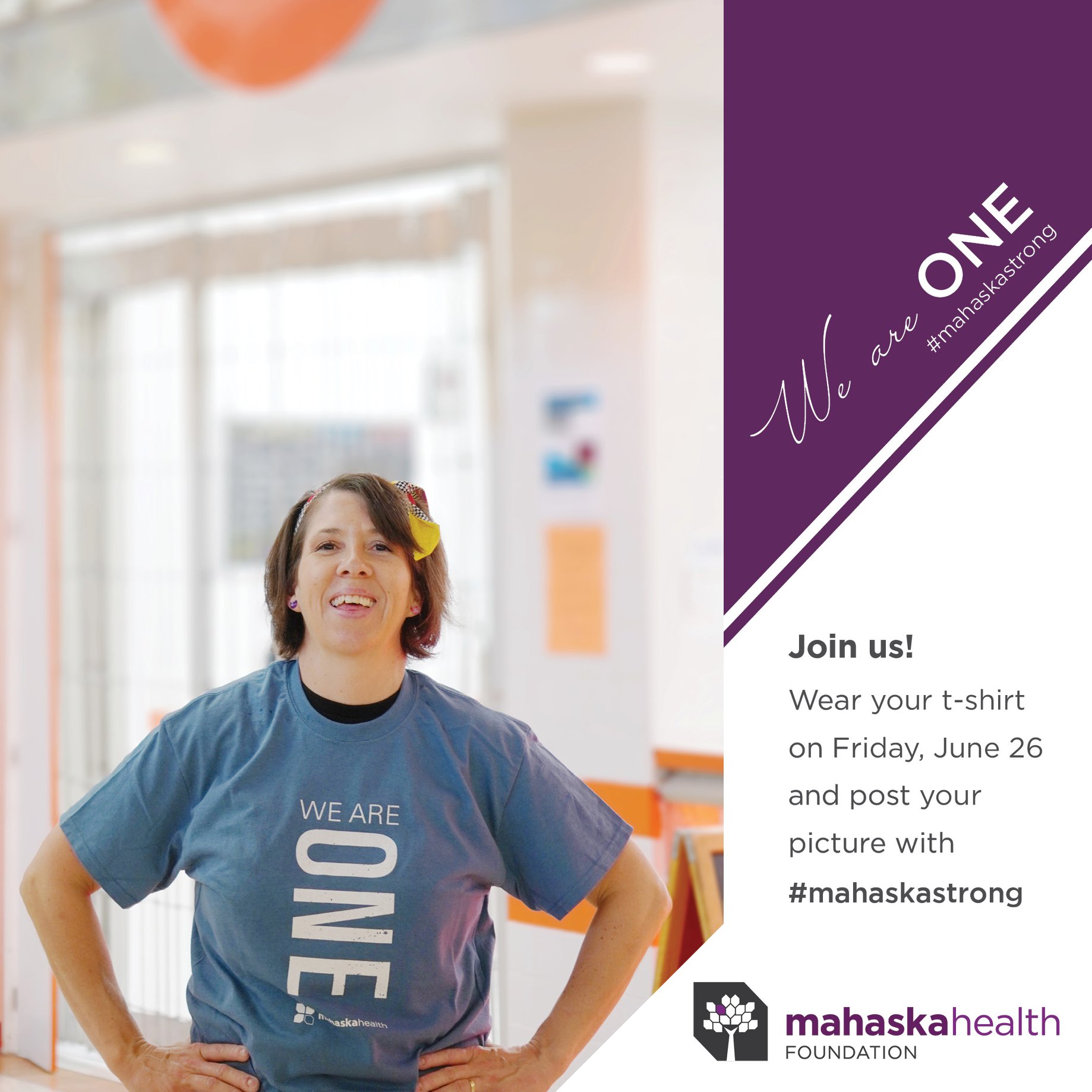 We Are One Mahaska Strong t-shirt