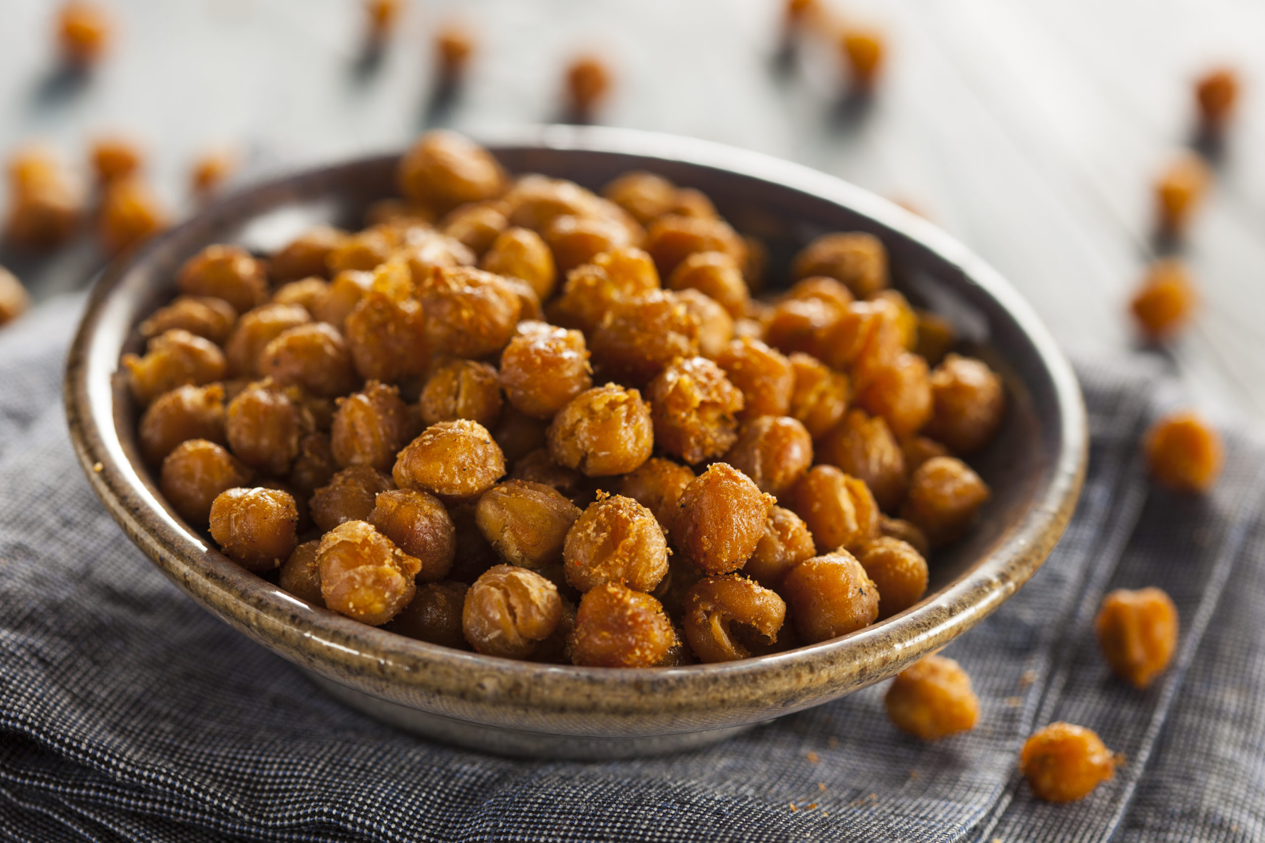 Healthy Roasted Seasoned Chick Peas roasted chickpeas