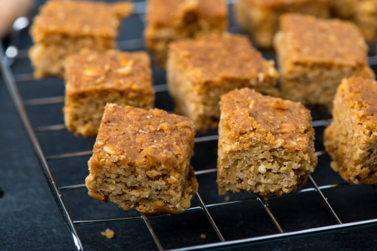 Homemade healthy flapjacks with honey on cooling rack Diabetes Education & Medical Nutrition Therapy 16