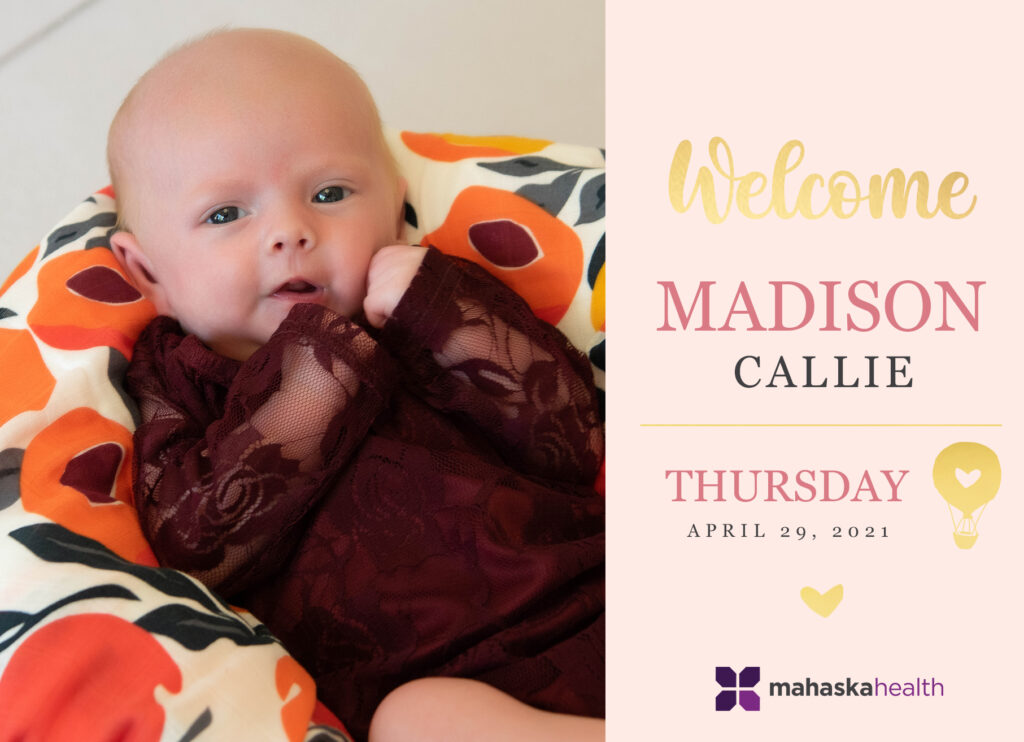 Welcome Madison Callie! 6