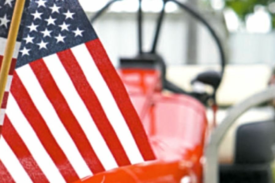 Tractor Ride American Flag