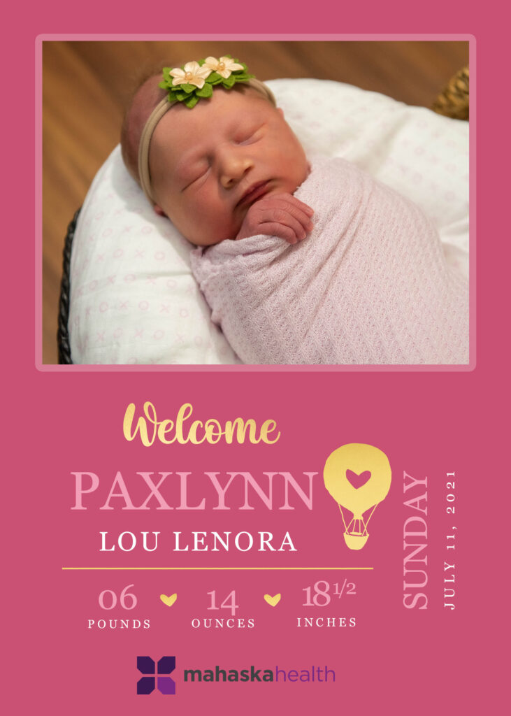 Welcome Paxlynn Lou Lenora! 6