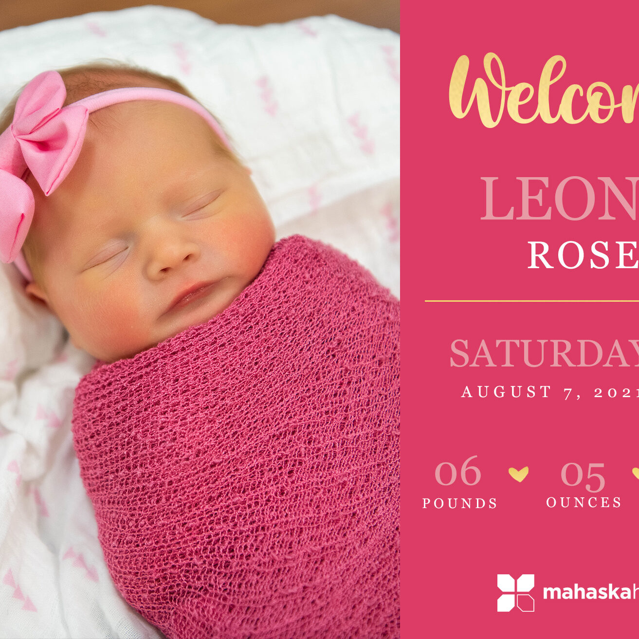 LEONA-ROSE Saturday August 7th
