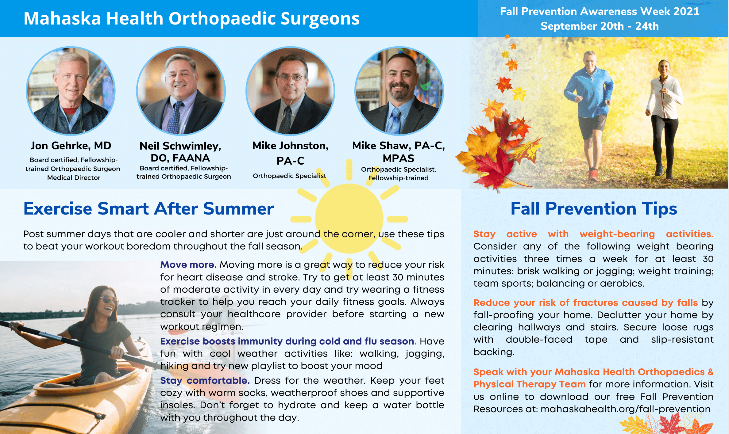 Fall Prevention Tips from your Orthopaedics & Physical Therapy Team 3