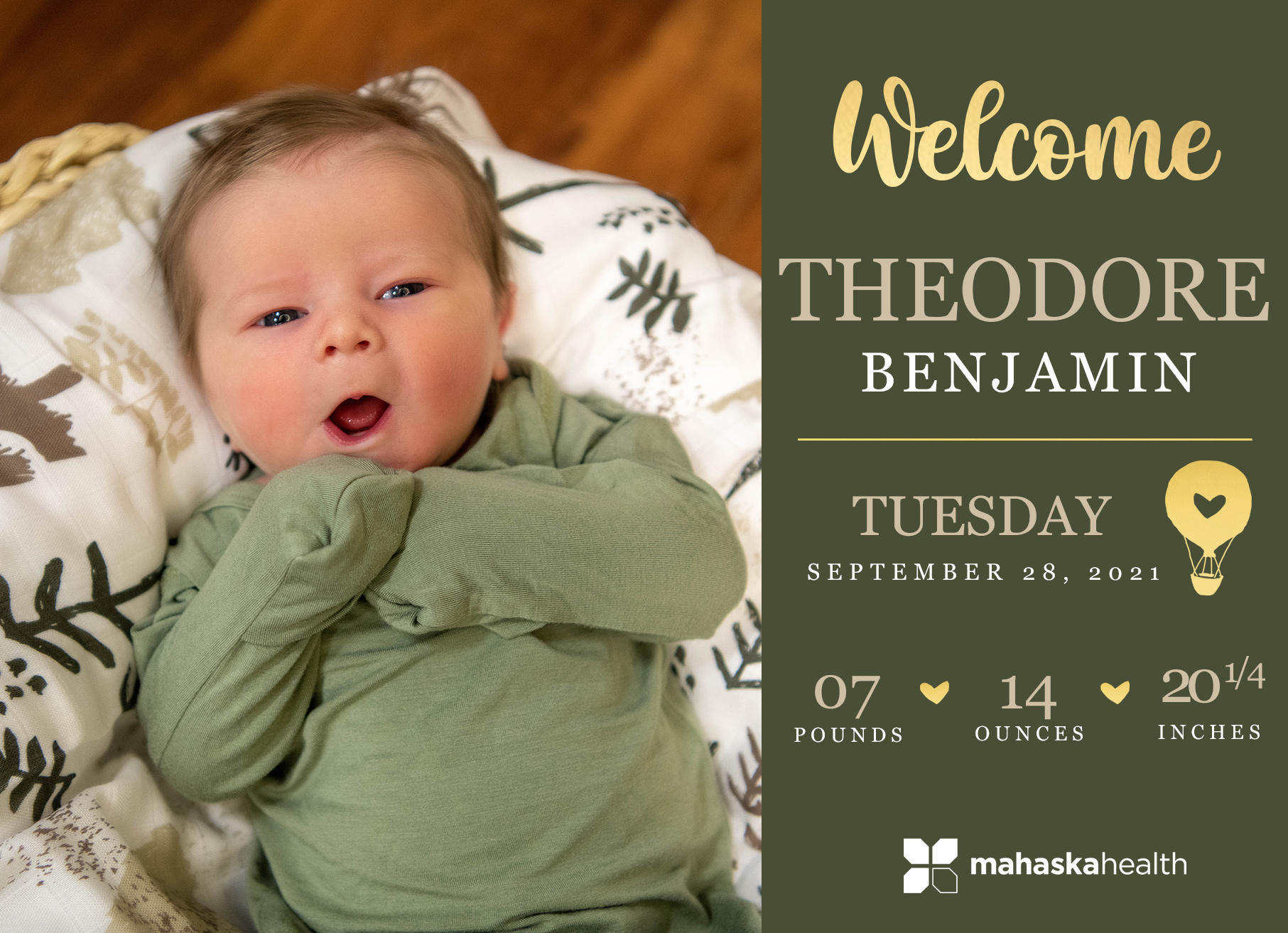 Welcome Theodore Benjamin! 6