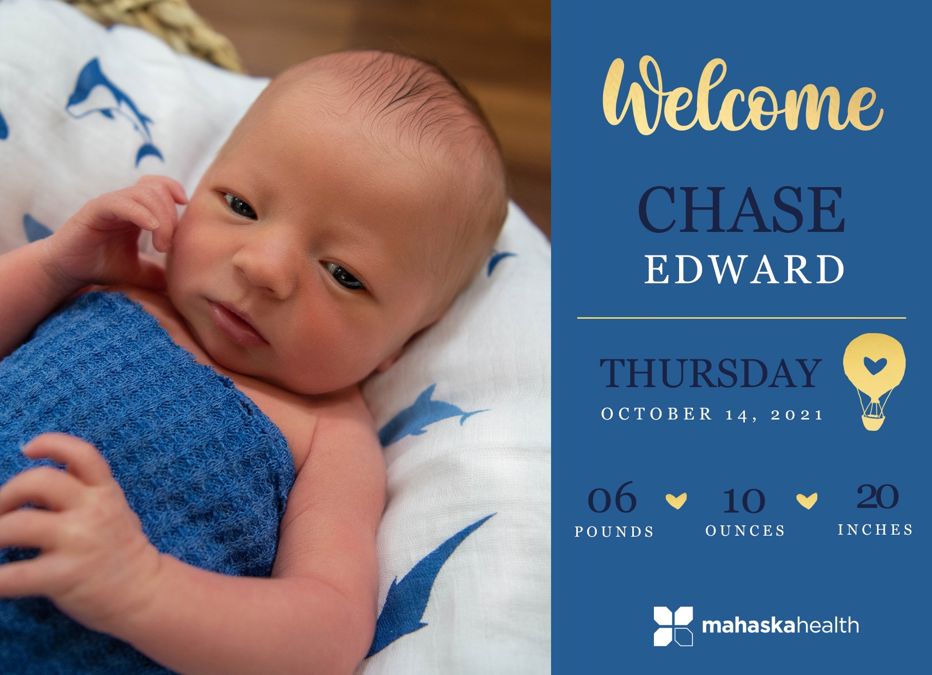 Welcome Chase Edward! 6