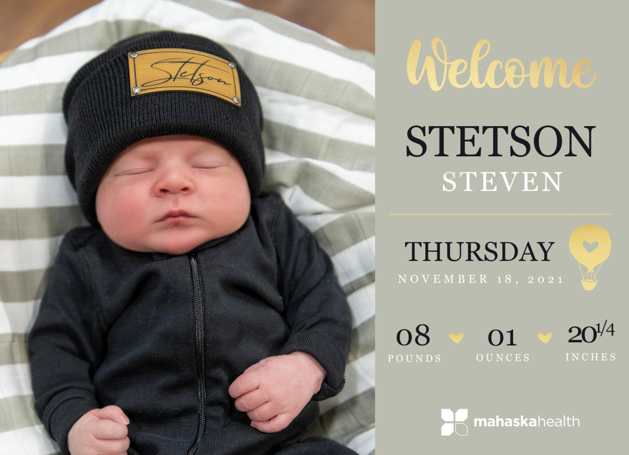 Welcome Stetson Steven! 6