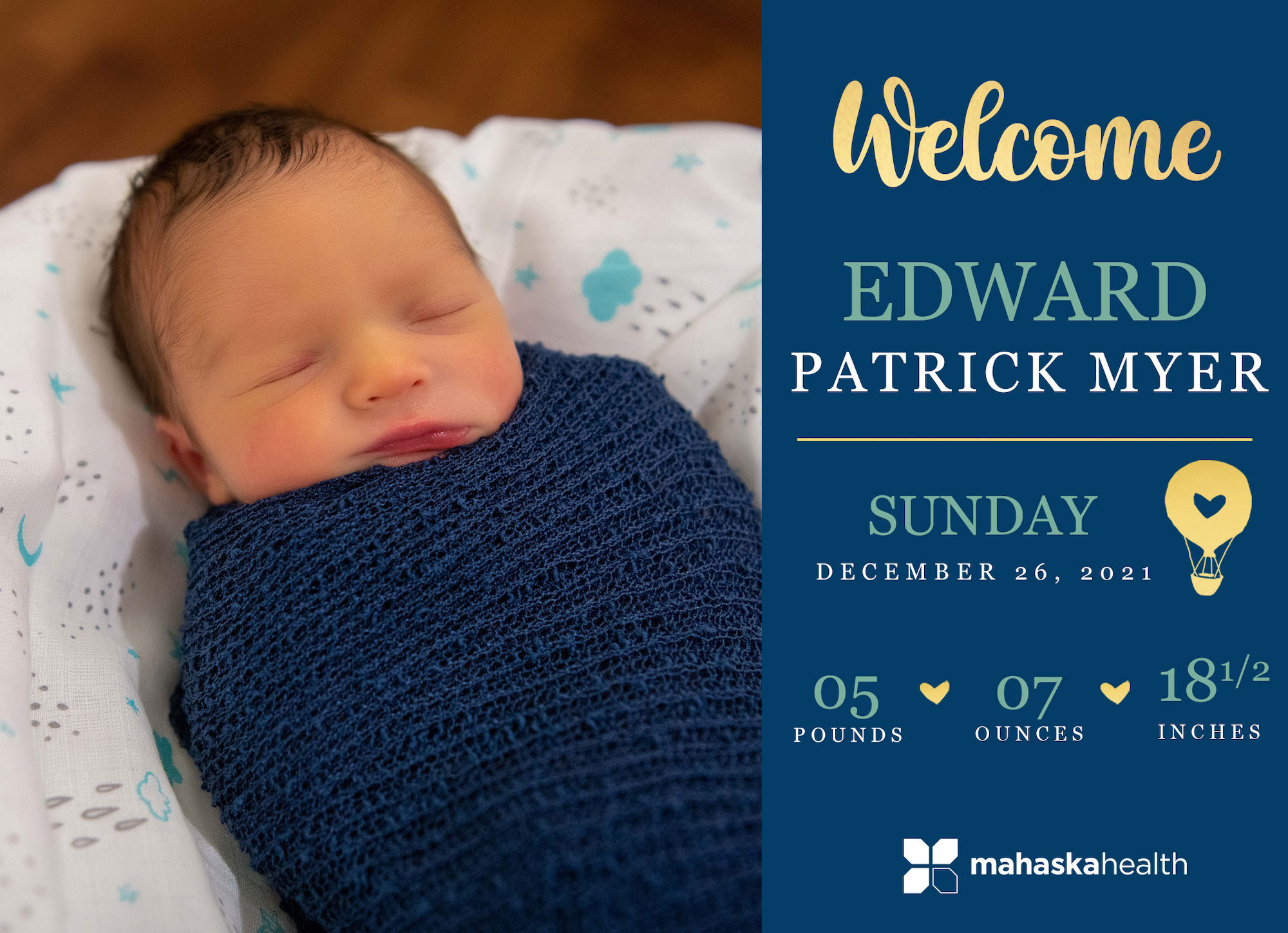 Welcome Edward Patrick Myer! 6