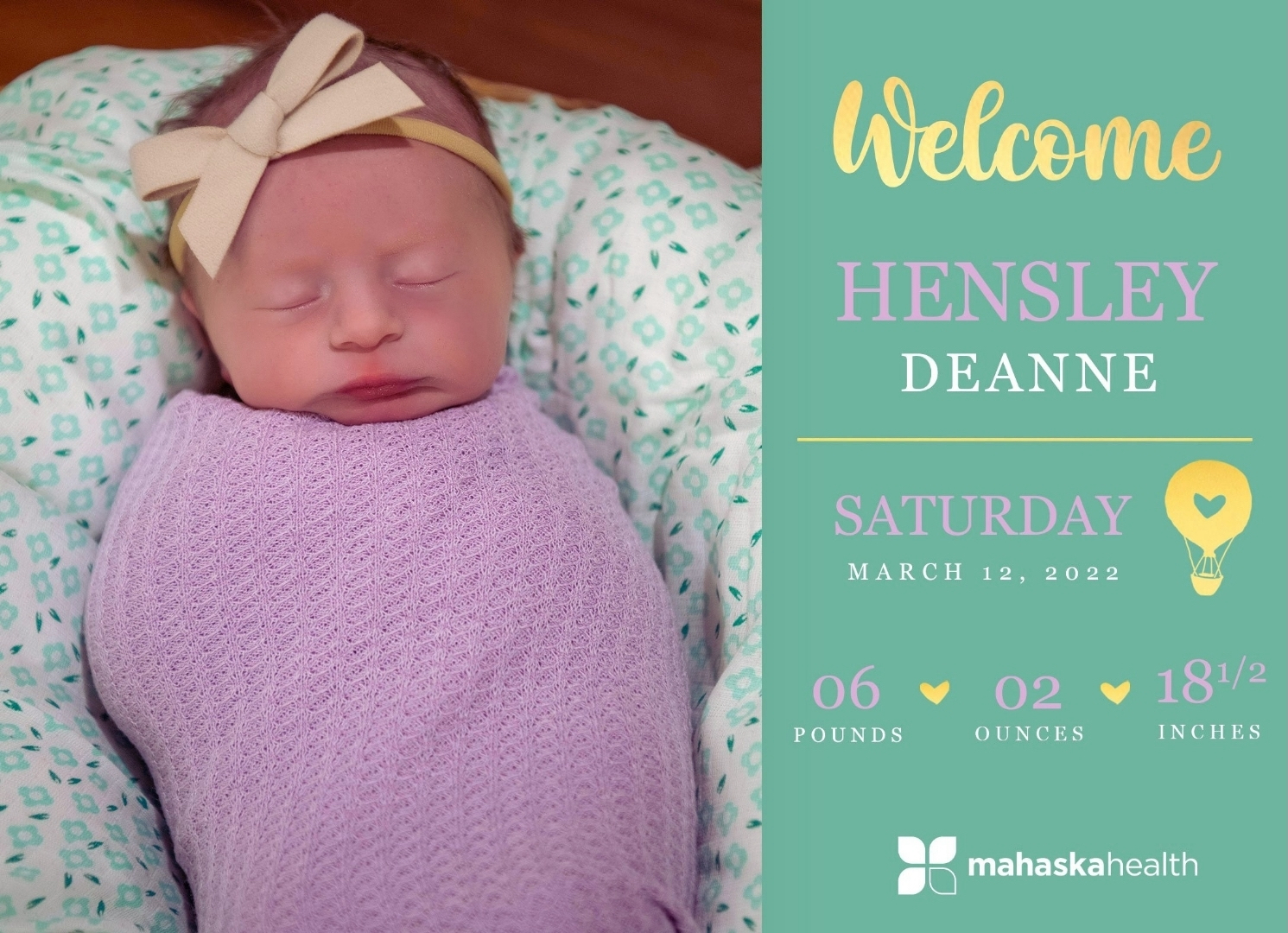 Welcome Hensley Deanne! 6