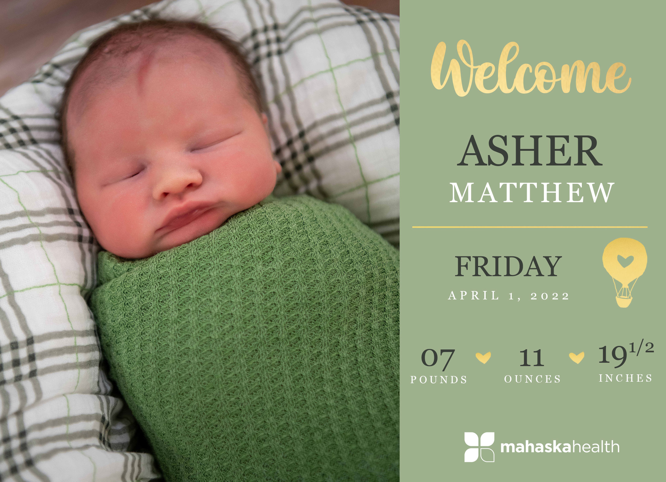 Welcome Asher Matthew! 6