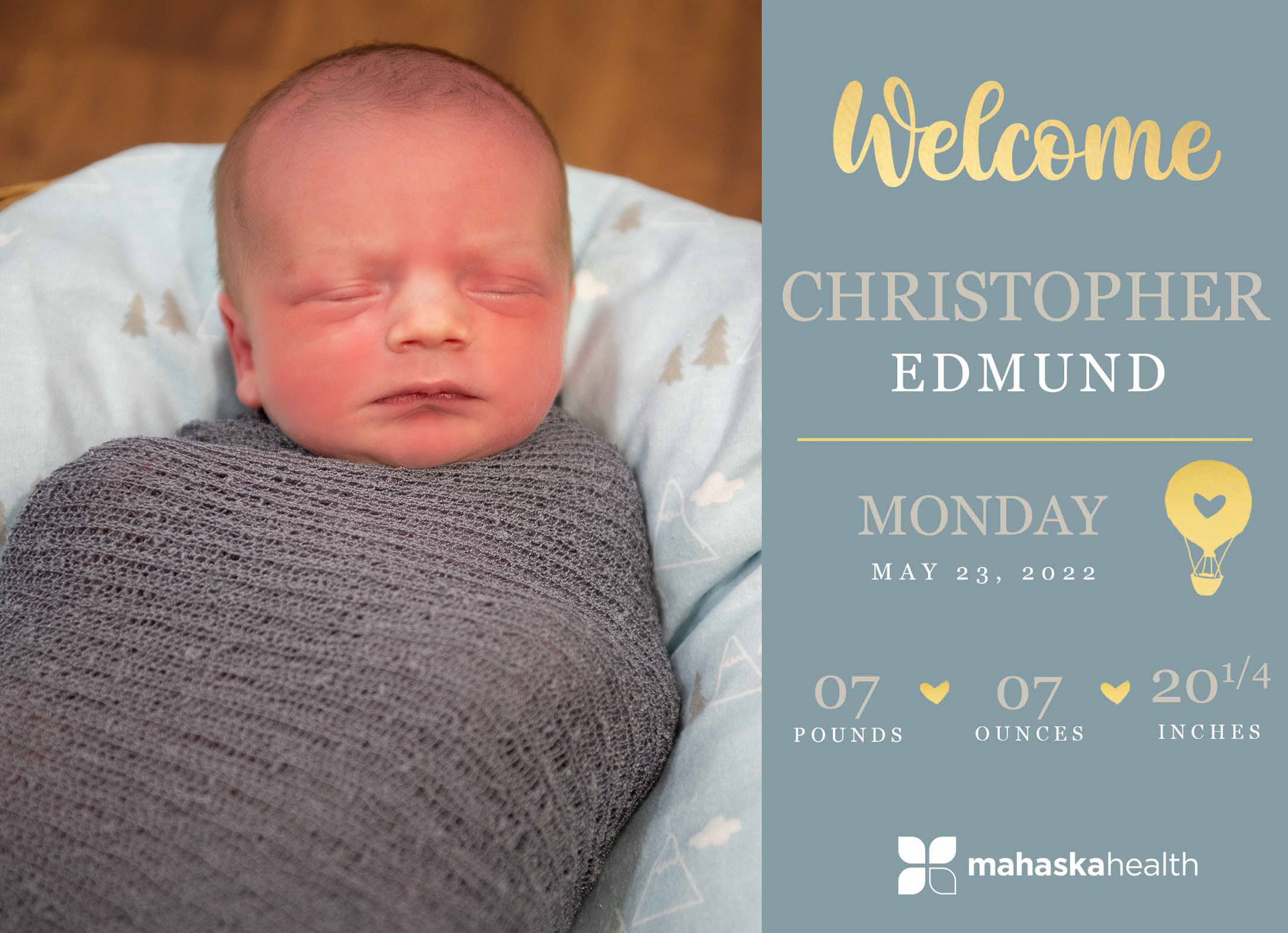 Welcome Christopher Edmund! 6
