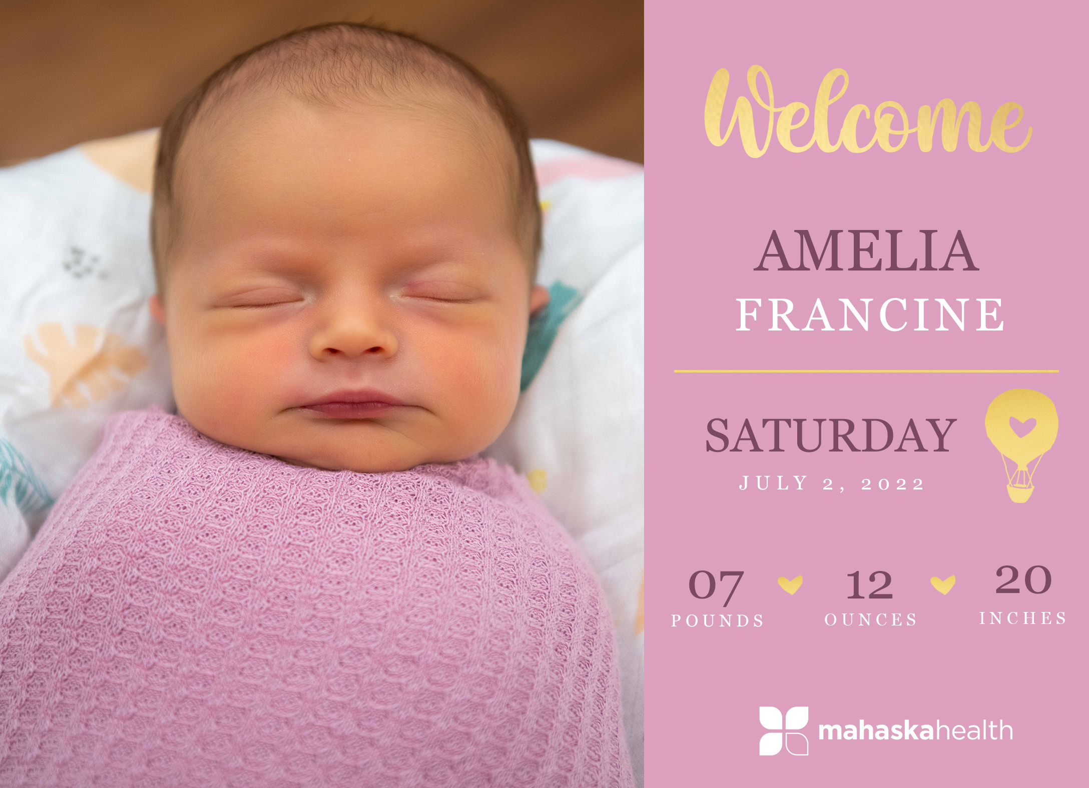 Welcome Amelia Francine! 6