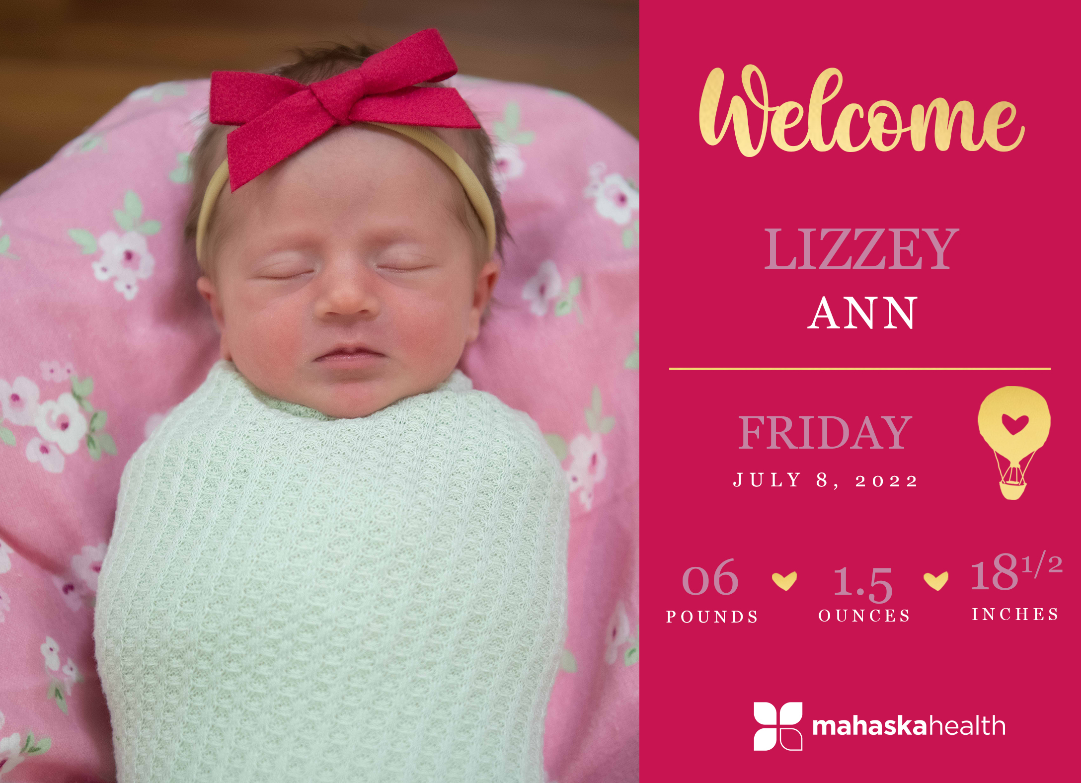 Welcome Lizzey Ann! 6