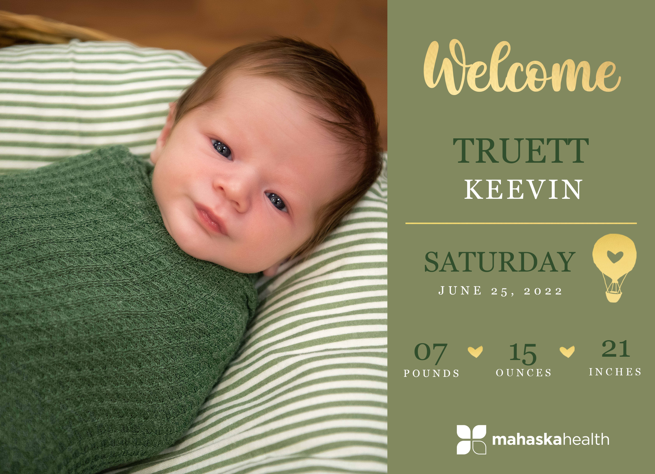 Welcome Truett Keevin! 6