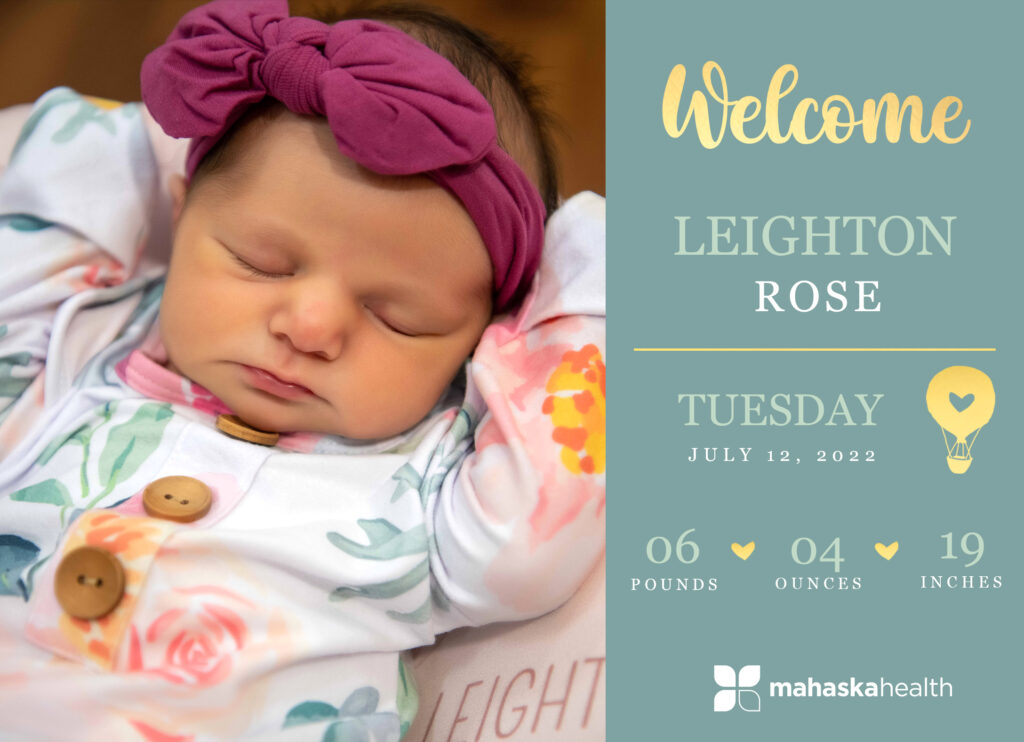 Welcome Leighton Rose! - Mahaska Health