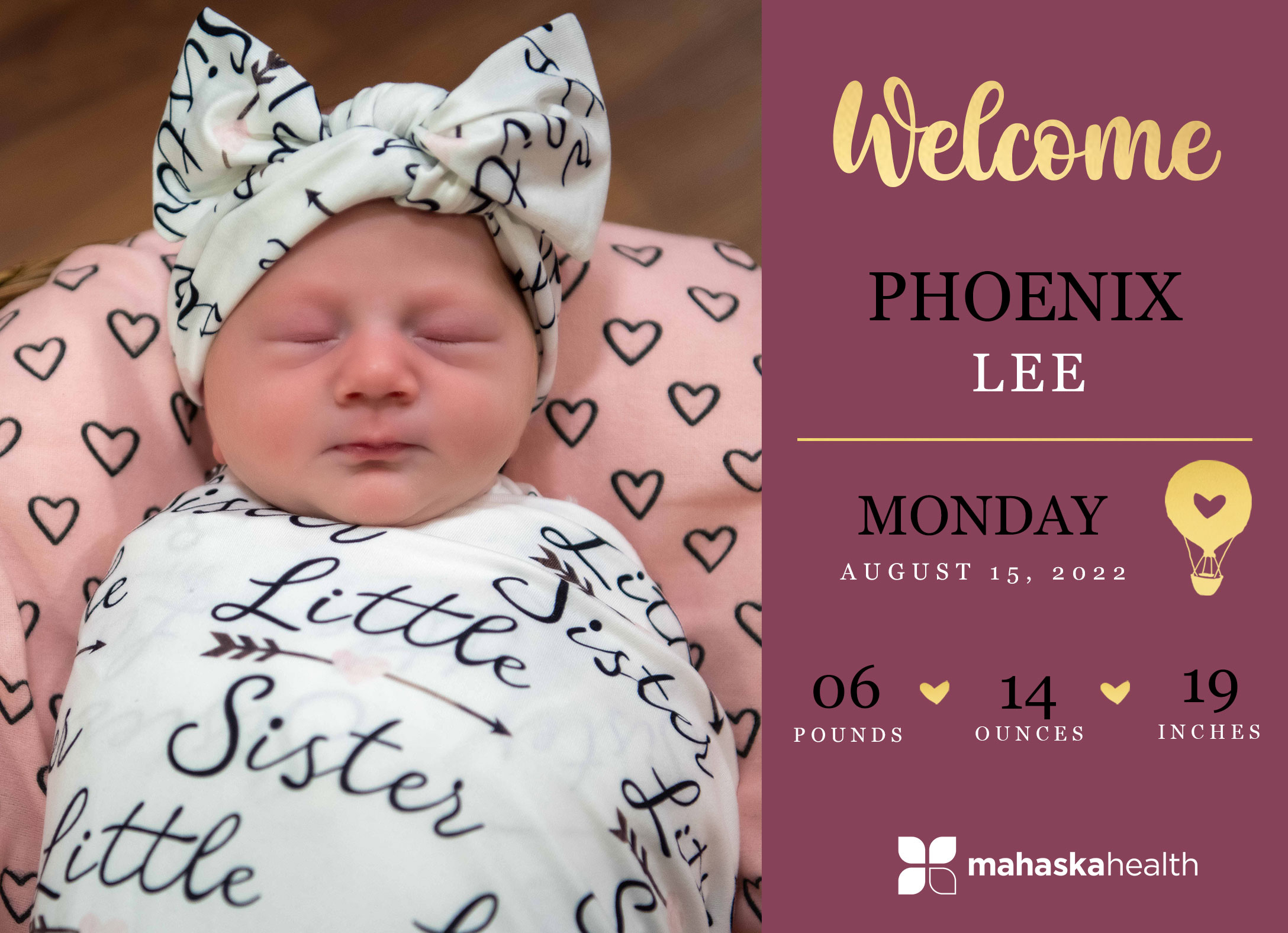 Welcome Phoenix Lee! 6