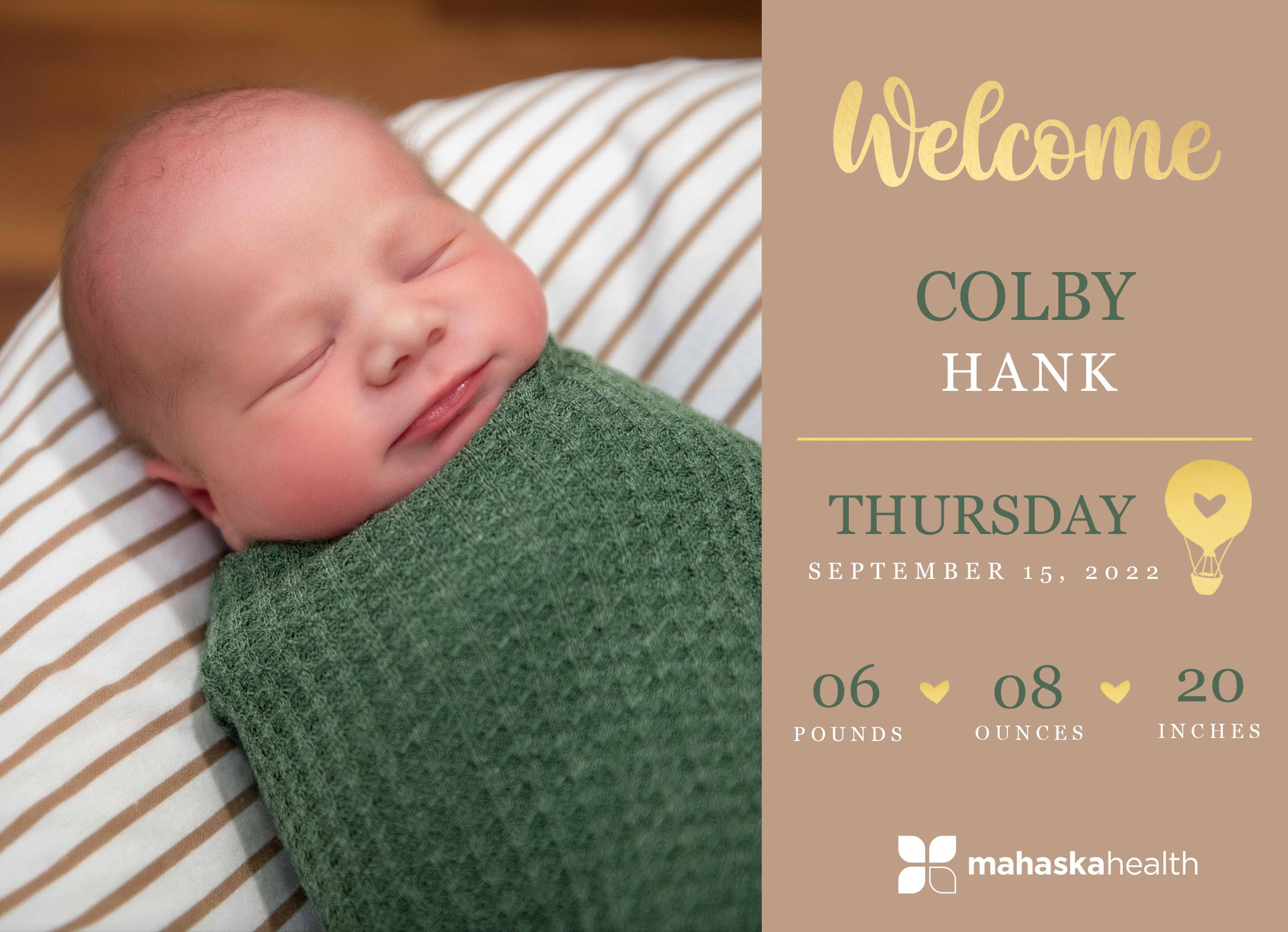 Welcome Colby Hank! 6