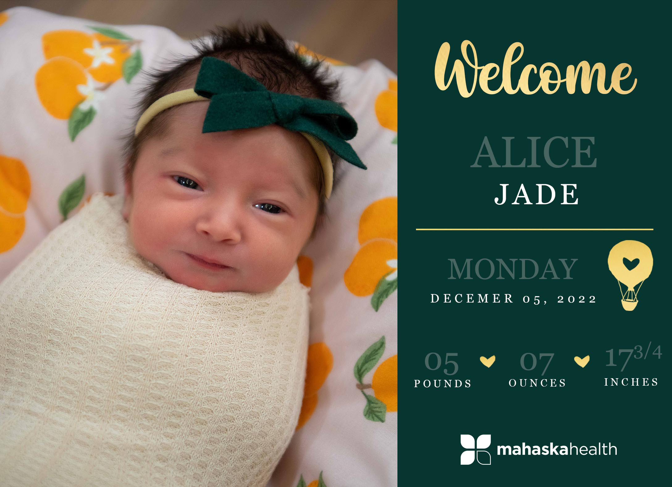 Welcome Alice Jade! 6