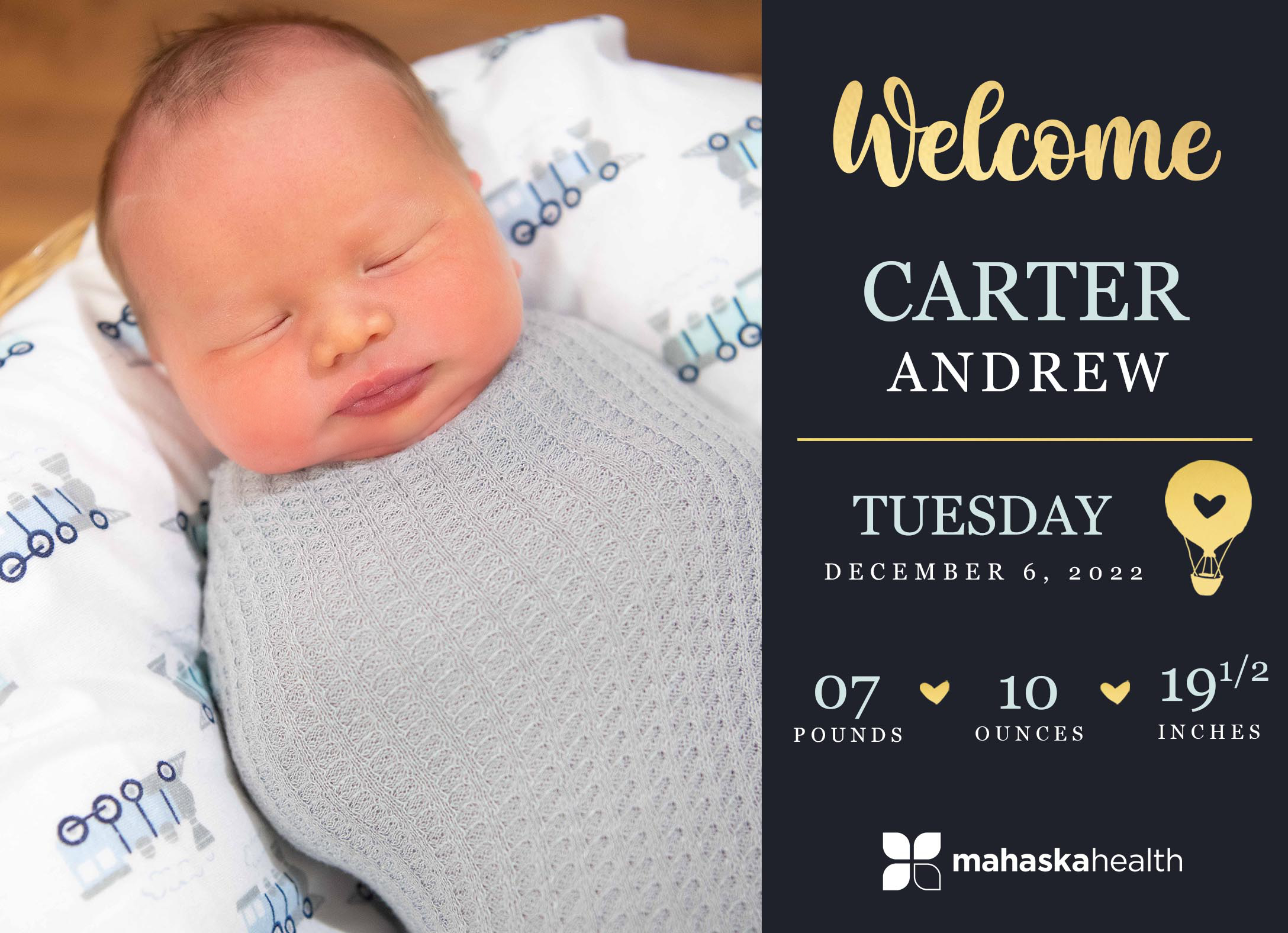 Welcome Carter Andrew! 6