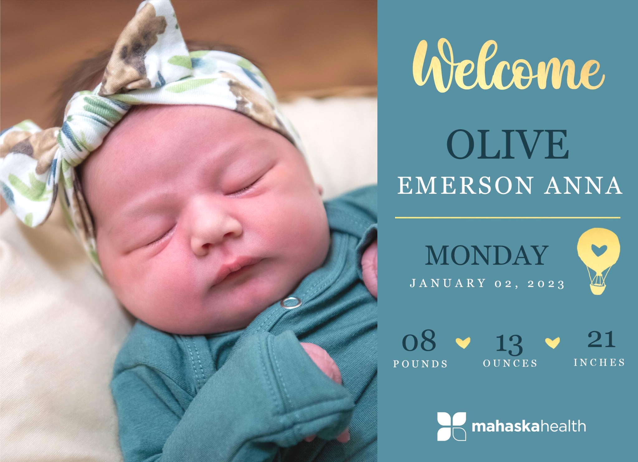 Welcome Olive Emerson Anna! 6