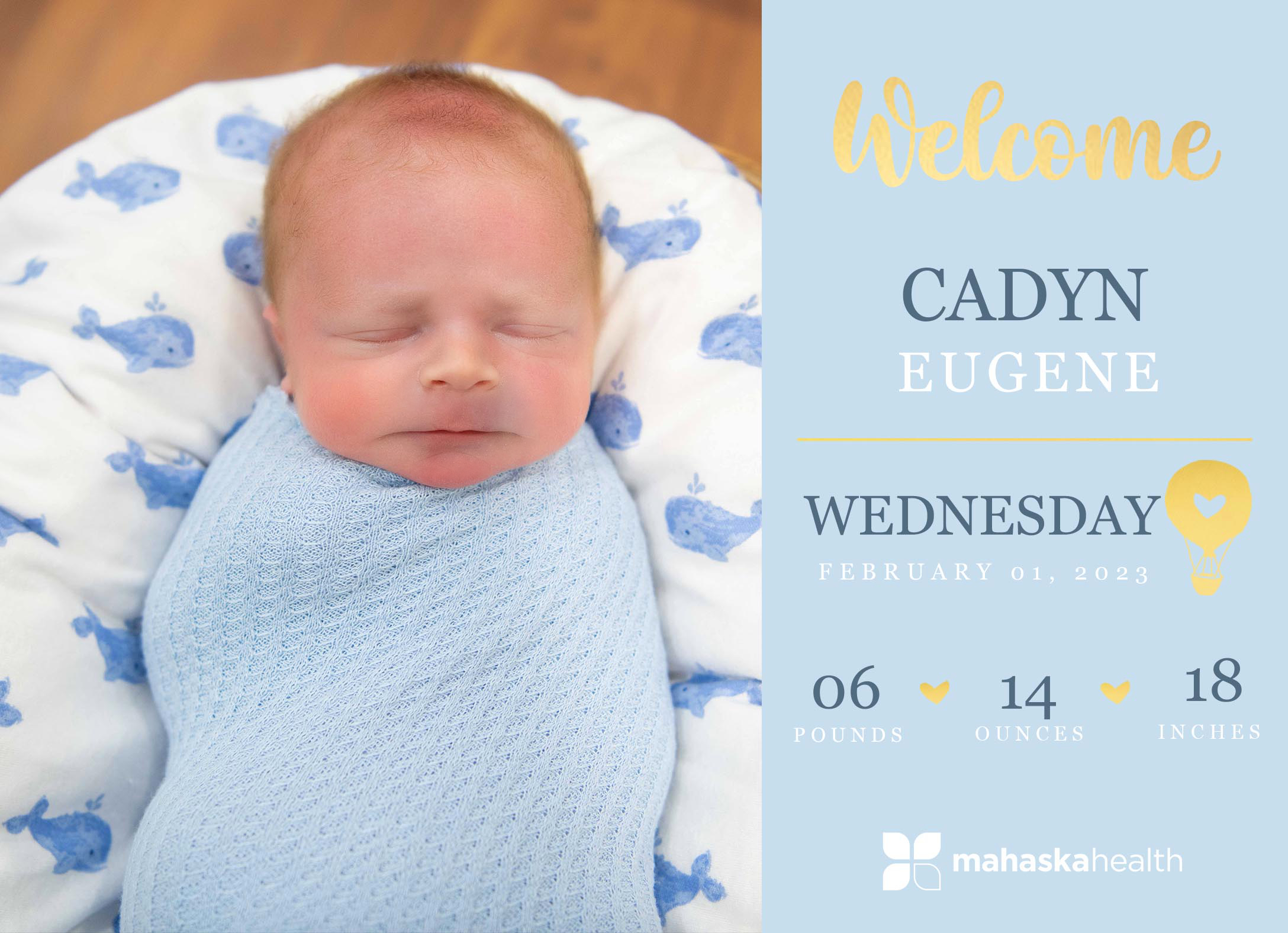 Welcome Cadyn Eugene! 6