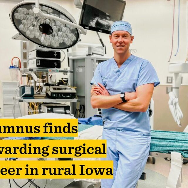 Dr Jesse Van Maanen Mahaska Health featured in Iowa Alumni story 3-2023 Website Featured Images