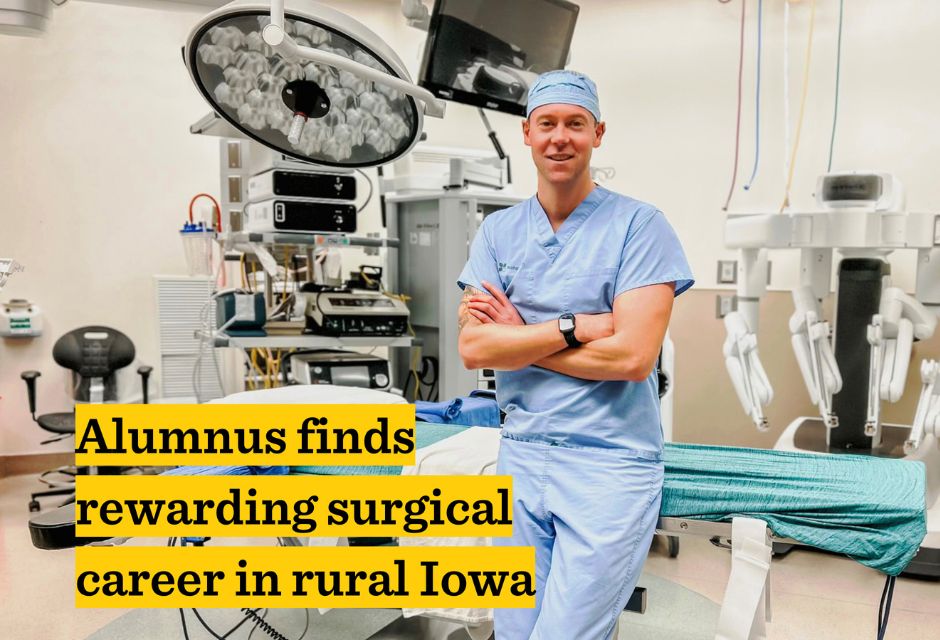Dr Jesse Van Maanen Mahaska Health featured in Iowa Alumni story 3-2023 Website Featured Images