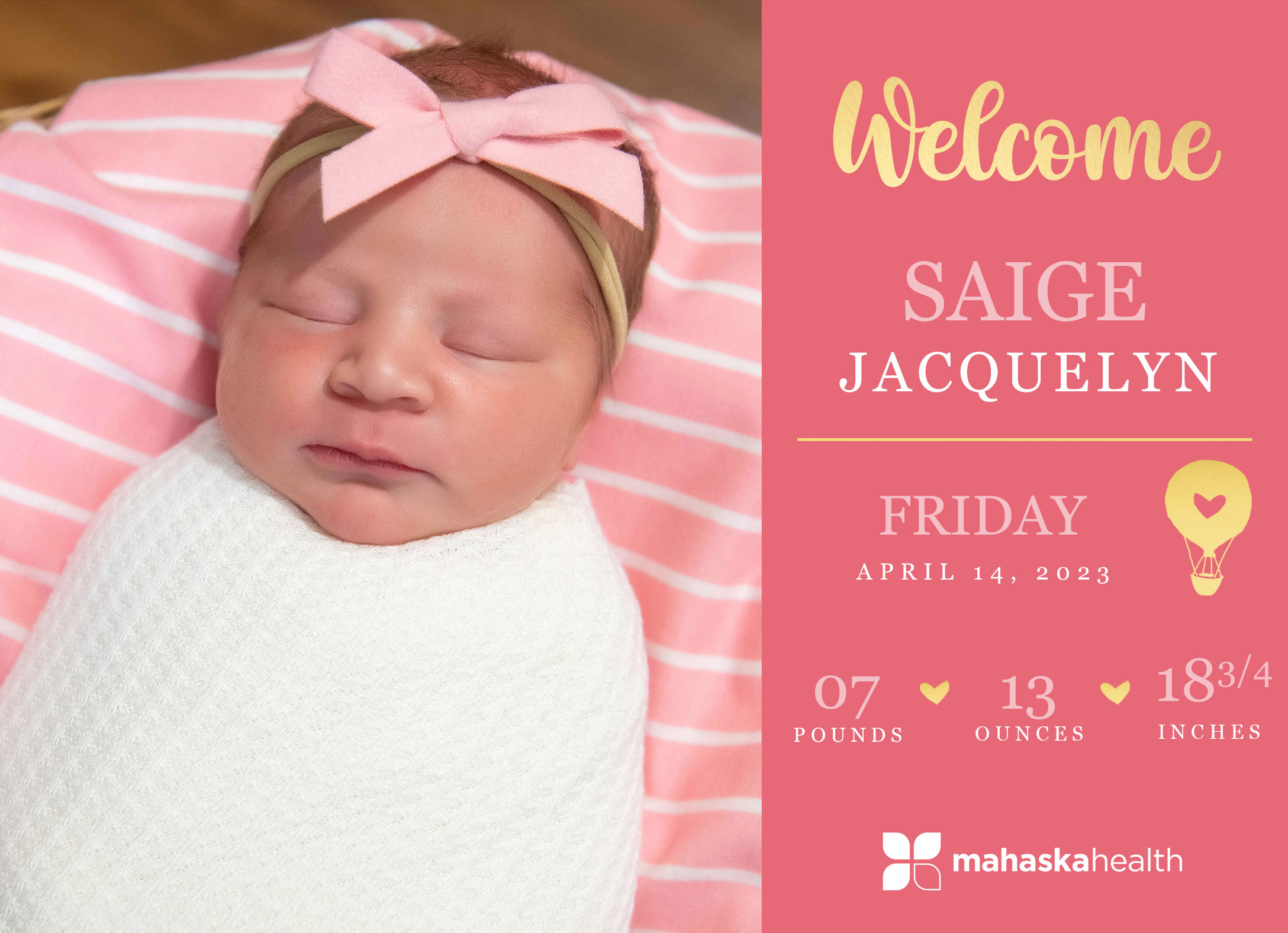 Welcome Saige Jacquelyn! 2