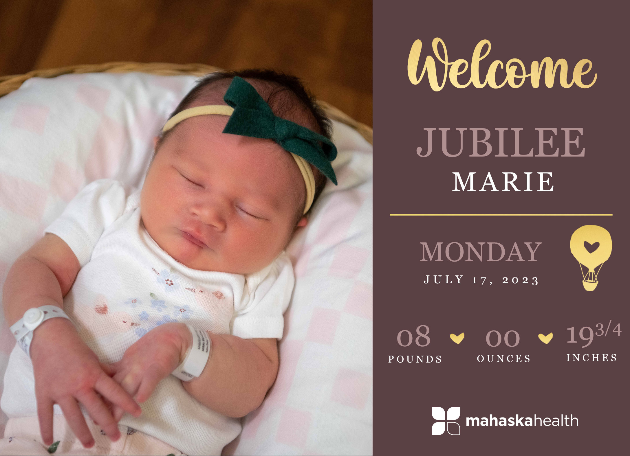 Welcome Jubilee Marie! 2