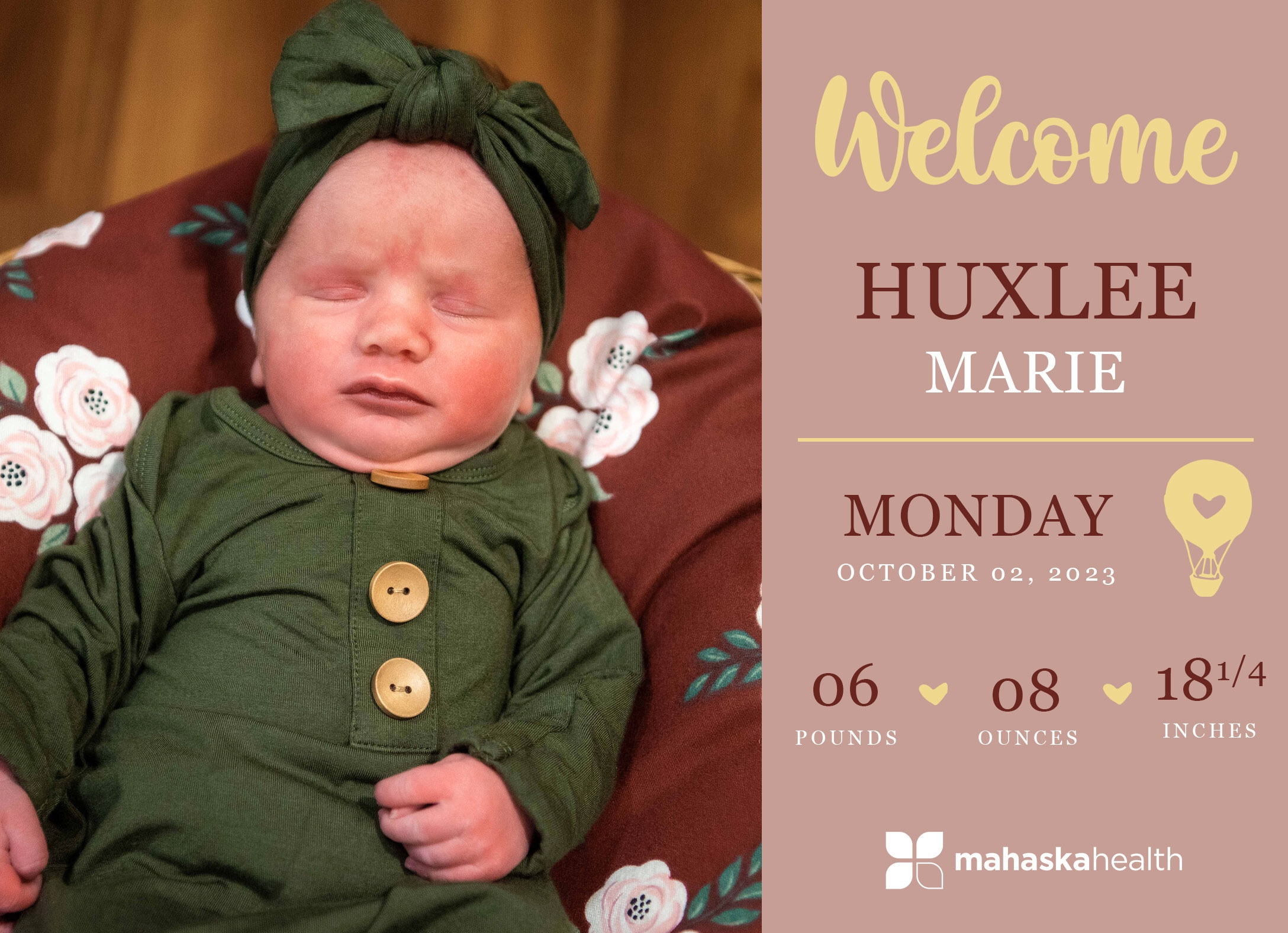 Welcome Huxlee Marie! 2