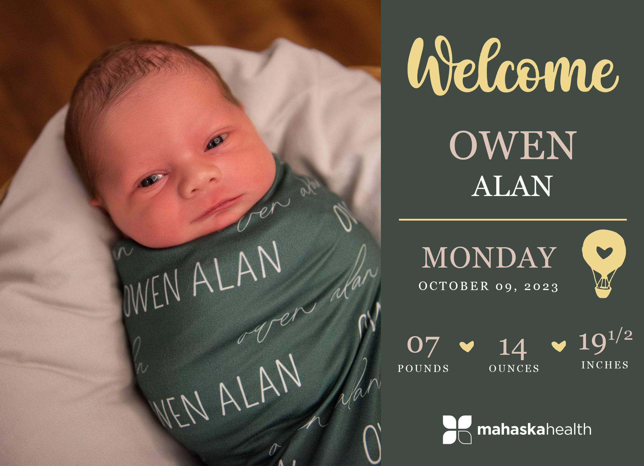 Welcome Owen Alan! 2