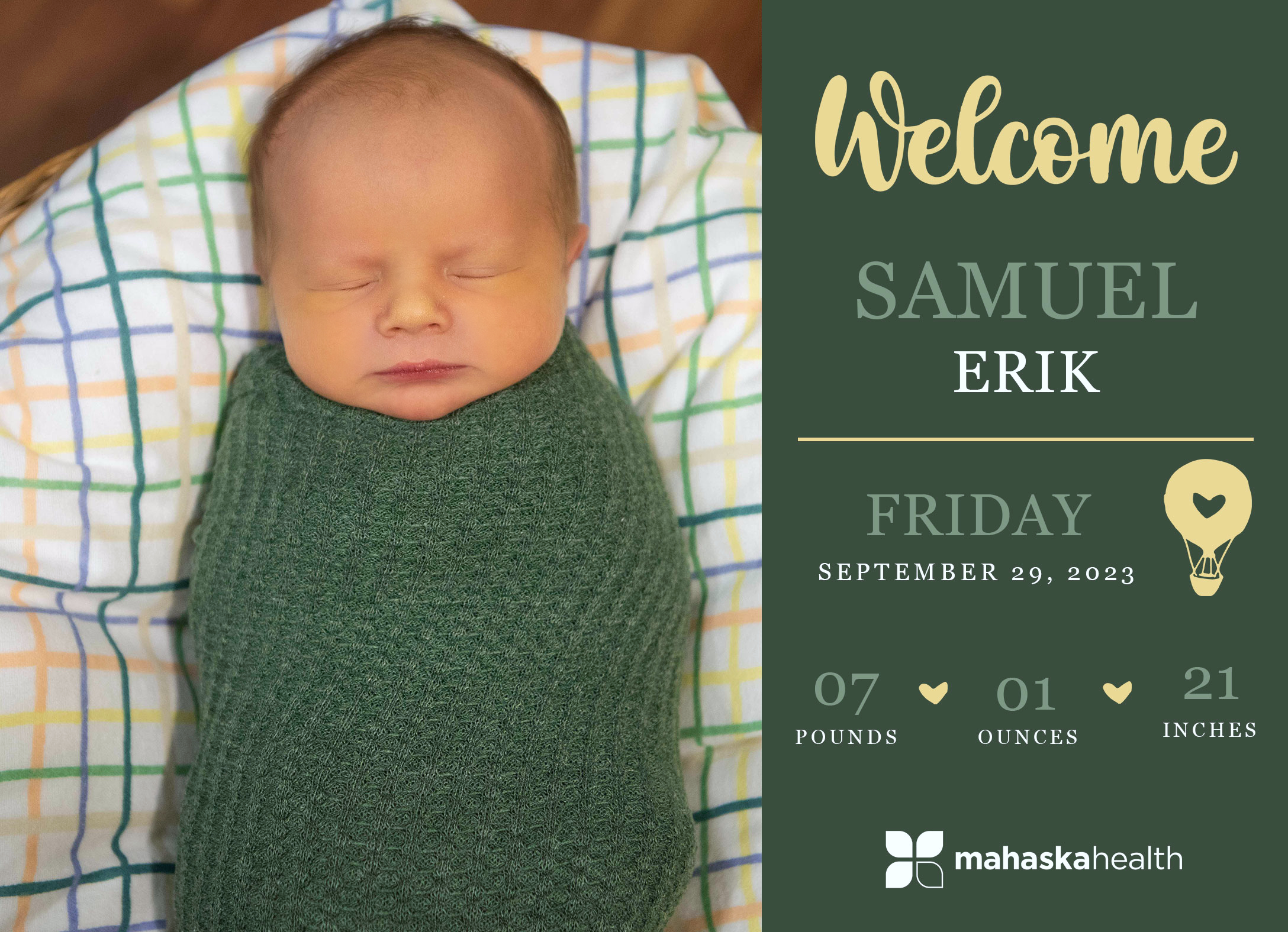 Welcome Samuel Erik! 2