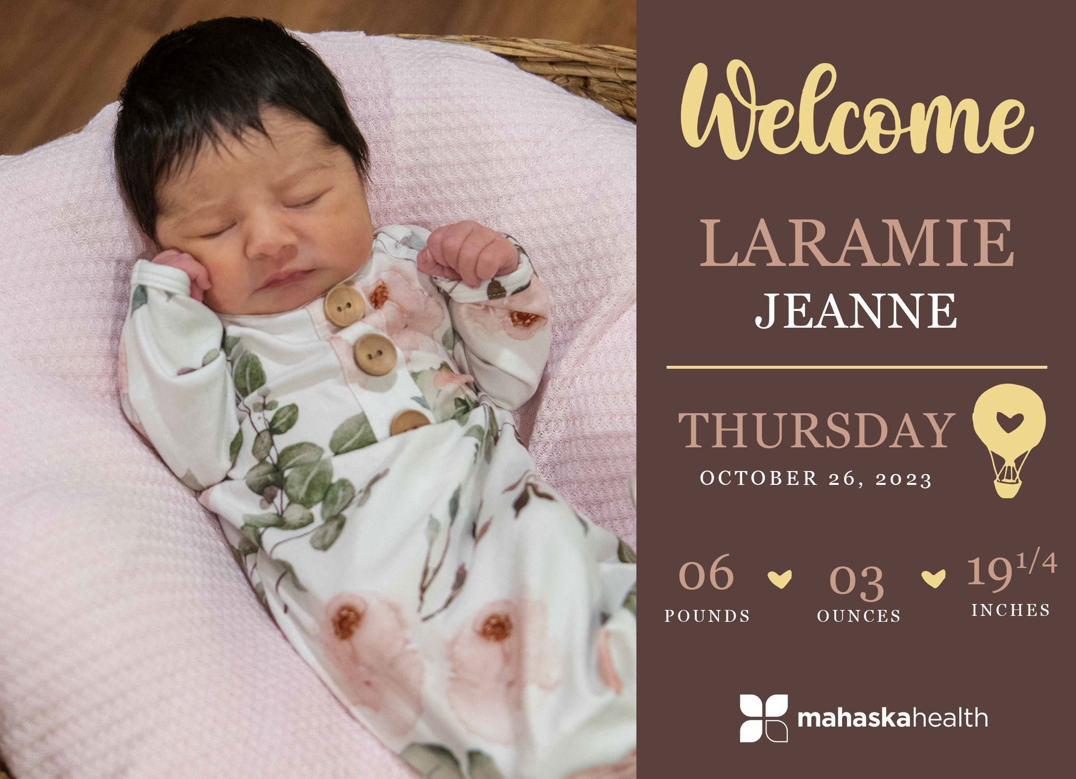 Welcome Laramie Jeanne! 2