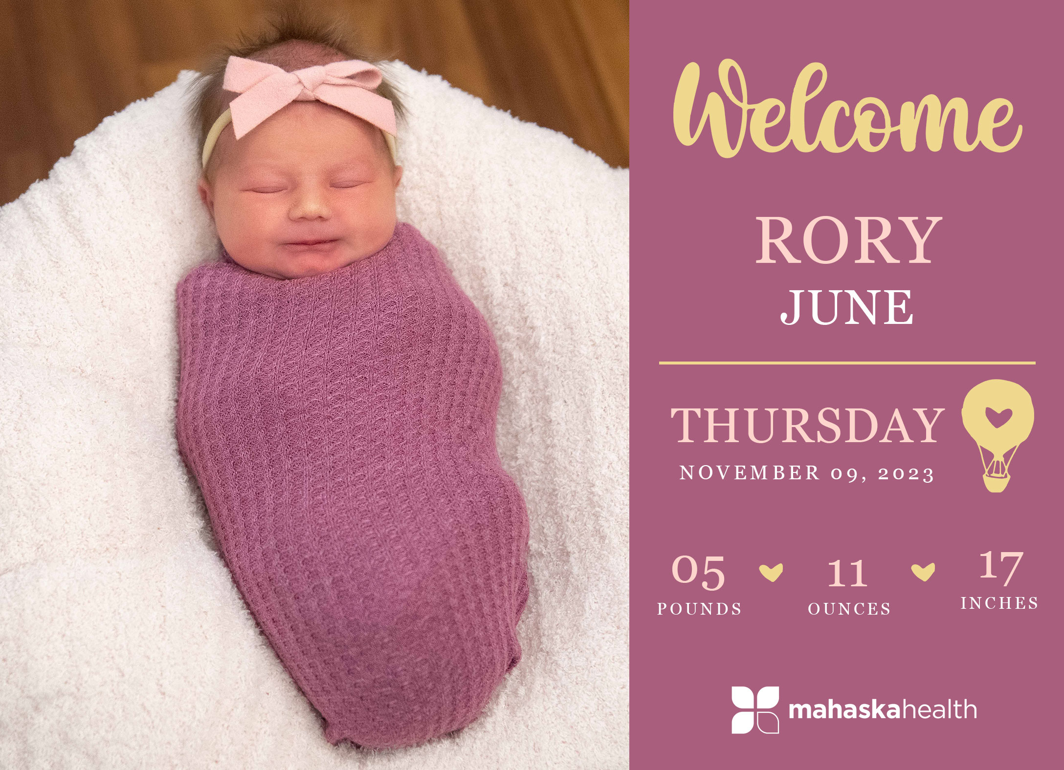 Welcome Rory June! 2