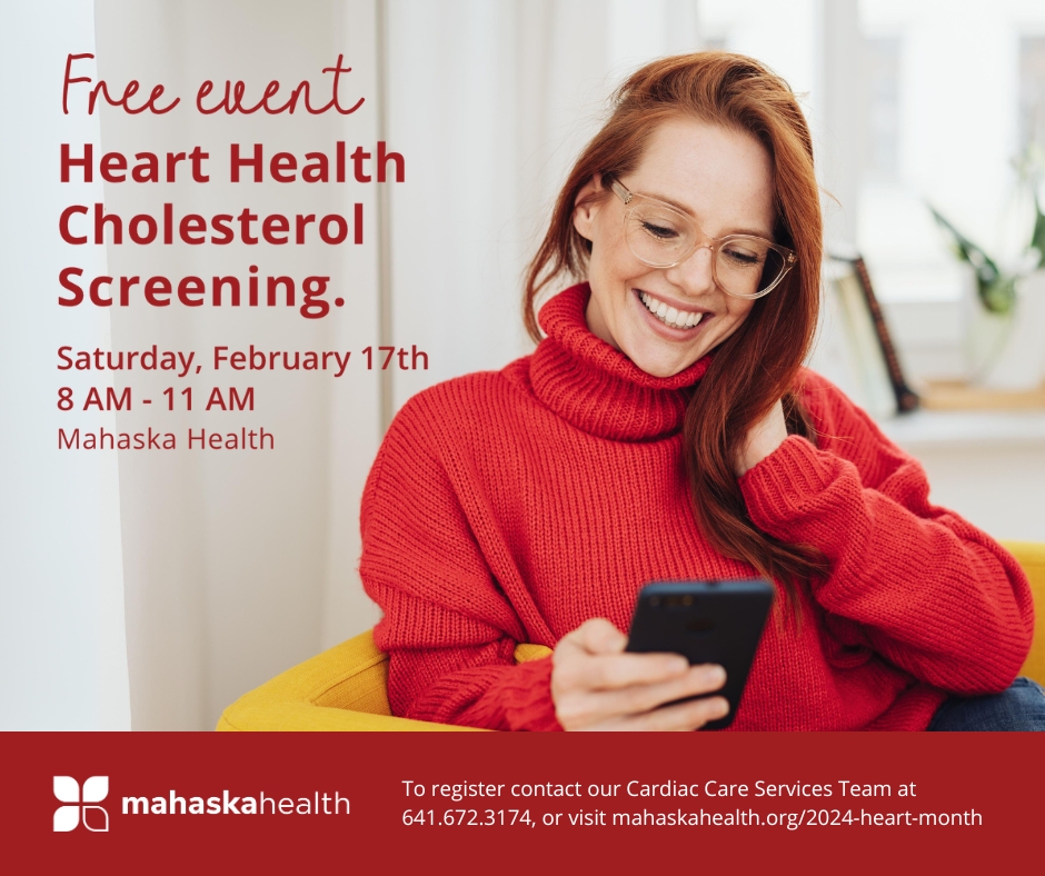 Free Community Cholesterol Screening Event at Mahaska Health 1