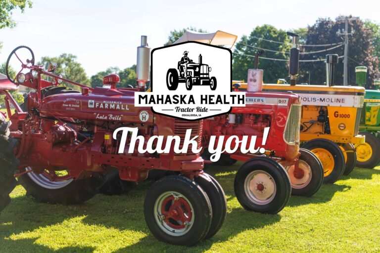 2026 Mens Health Tractor Ride Thank you Mahaska Health Hospital & Specialty Care Clinics 16